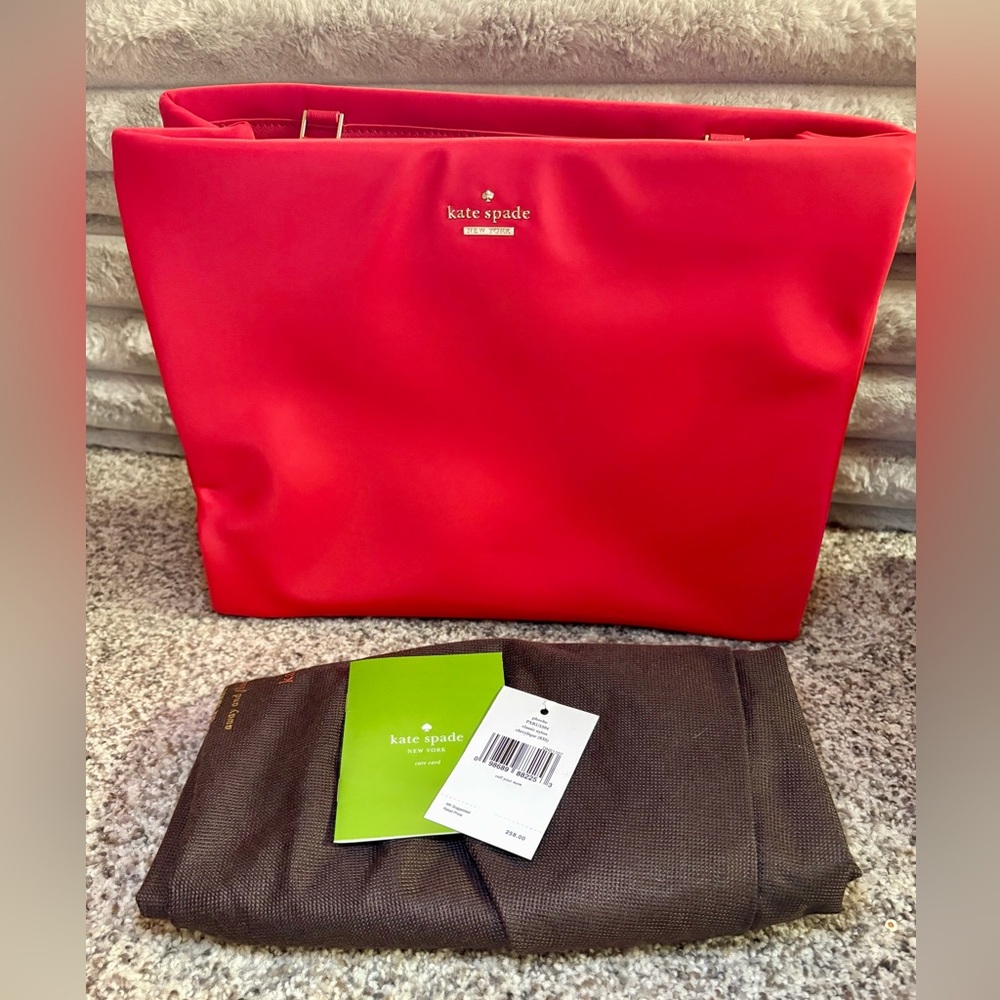 Kate Spade Red Tote Bag Vibrant and Structured